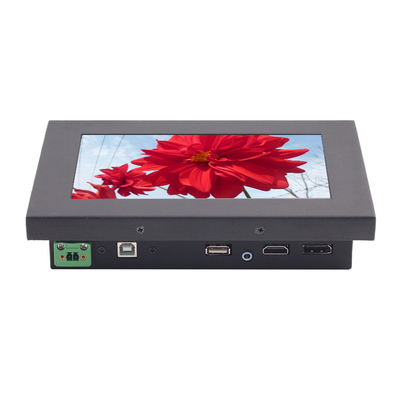 Tensão impermeável da polegada 24V do monitor 7 do tela táctil da parte dianteira IP65 para o uso do carro