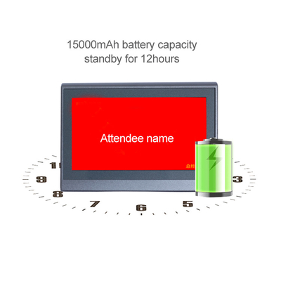Cartão de nome eletrônico tomado partido dobro de DC12V tela de exposição do LCD de 7 polegadas