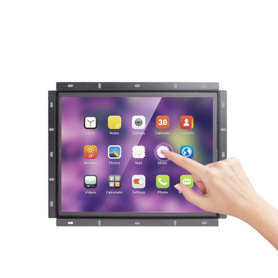Monitores LCD industriais de metal aberto com 300 cd/m2 de brilho e portas HDMI VGA DVI