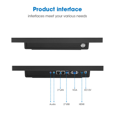 1280*1024 Resolução Painel de toque PC Capacitivo Touch Screen 350 Nits Brilho 64G SSD armazenamento
