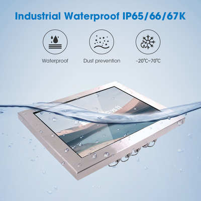 Painel resistente ao toque impermeável PC 64GB SSD IP65 Classificação -20C A 60C 450cd/m2 Brilho