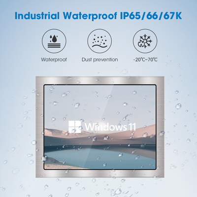 Industrial IP65 Painel de montagem na parede PC 4 GB DDR3 Memória VESA Mount Windows 10 64 GB SSD