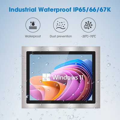 Ecrã de toque prateado Monitor LCD à prova d'água Com VGA\\DVI\\USB