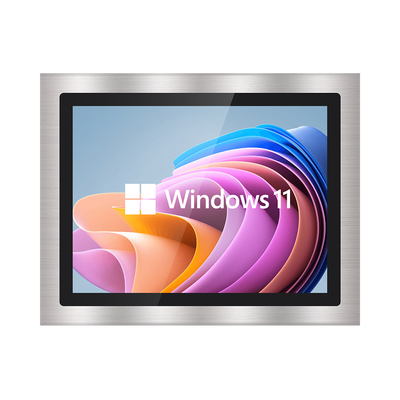 Monitores de tela sensível ao toque capacitivos 4 3 LCD VGA DVI USB Resistente a água Brilho 250-1500cd/m2