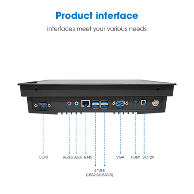 10.1 polegadas Painel de toque incorporado PC 12-36V Voltagem de entrada 32G/64G/128G/256G SSD