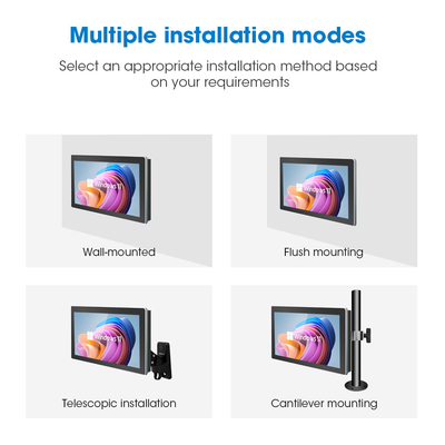 Industrial Touch Panel PC com 2GB/4GB/8GB Memória 1920*1080 Resolução VGA/COM/USB Portos e Win 10/11/Linux