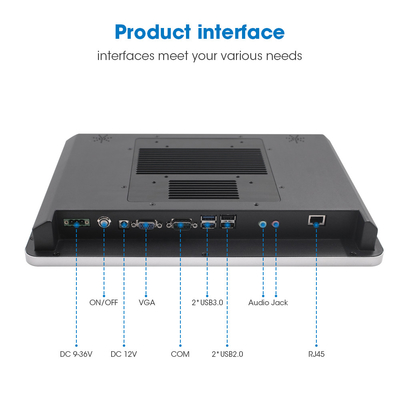 Win 10/11 Linux Industrial Touch Panel PC 2GB/4GB/8GB Resolução de memória 1920*1080 SSD de armazenamento