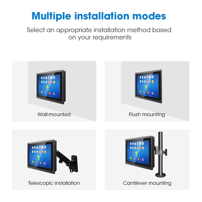 Conectividade versátil Android Touch Panel PC com montagem VESA e certificação IP65