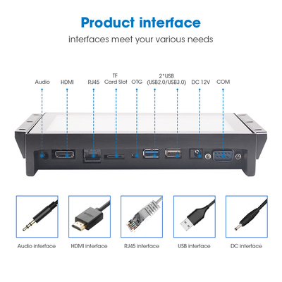 RS232/USB/RJ45/VGA/H-D-MI Android touchscreen panel PC com baixa taxa de falha