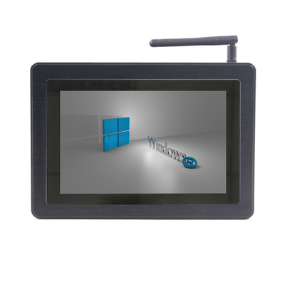 PC de painel industrial sem ventilador USB/RJ45/COM/VGA/HDMI/DC12V com tensão de entrada de 12-36V