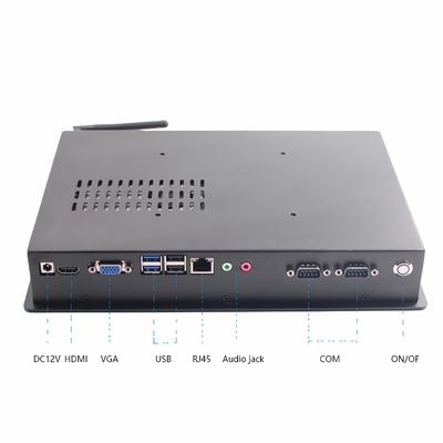 10.1 polegadas de PC industrial com 32GB de armazenamento e 12-36V de tensão de entrada