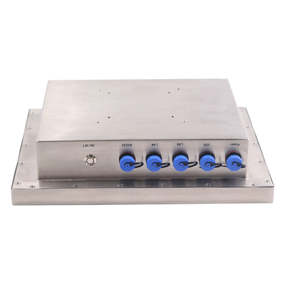 Painel de toque de aço inoxidável Pc com VESA Mount CE Compliance e 4 X USB2.0 M12 Portes