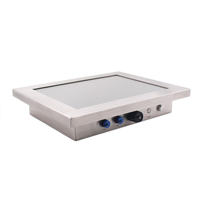 Intel Dual Core 1024x768 PC de painel de aço inoxidável com interface USB/RJ45/COM