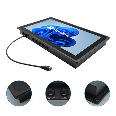 Alto brilho 1000-1500Nits Monitor LCD à prova d'água para aplicações industriais Aço inoxidável preto