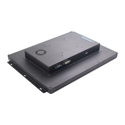 Monitor capacitivo plástico do painel de toque da moldura 250nits DVI 15 polegadas