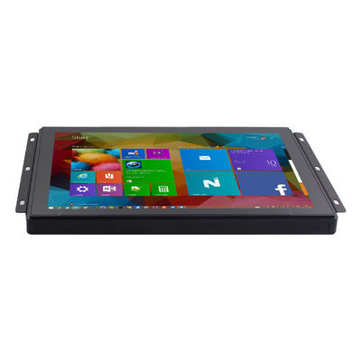 Monitor capacitivo plástico do painel de toque da moldura 250nits DVI 15 polegadas