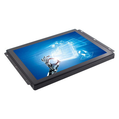 Monitor capacitivo plástico do painel de toque da moldura 250nits DVI 15 polegadas