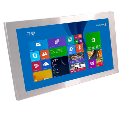 Quadro impermeável Fanless do PC 1.5mm do painel SUS304 21 ponto de entrada completo do FCC da polegada IP67