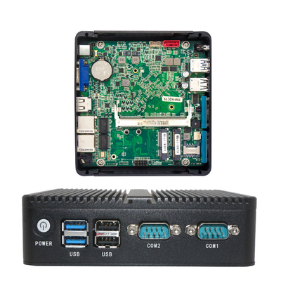 Liga de alumínio RS232 MINI Pc Intel J1900 2 de PCIE dos ethernet Fanless do ITX